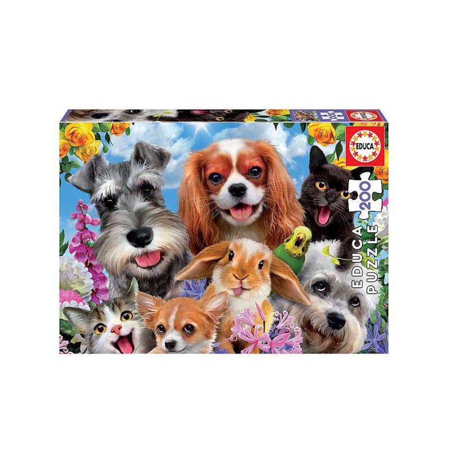 EDUCA Puzzle 200 Piezas Selfie De Mascotas | Juguetes