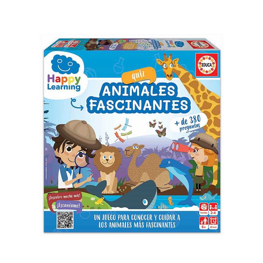 EDUCA Juego Quiz Animales Fascinantes Happy Learning | Juguetes