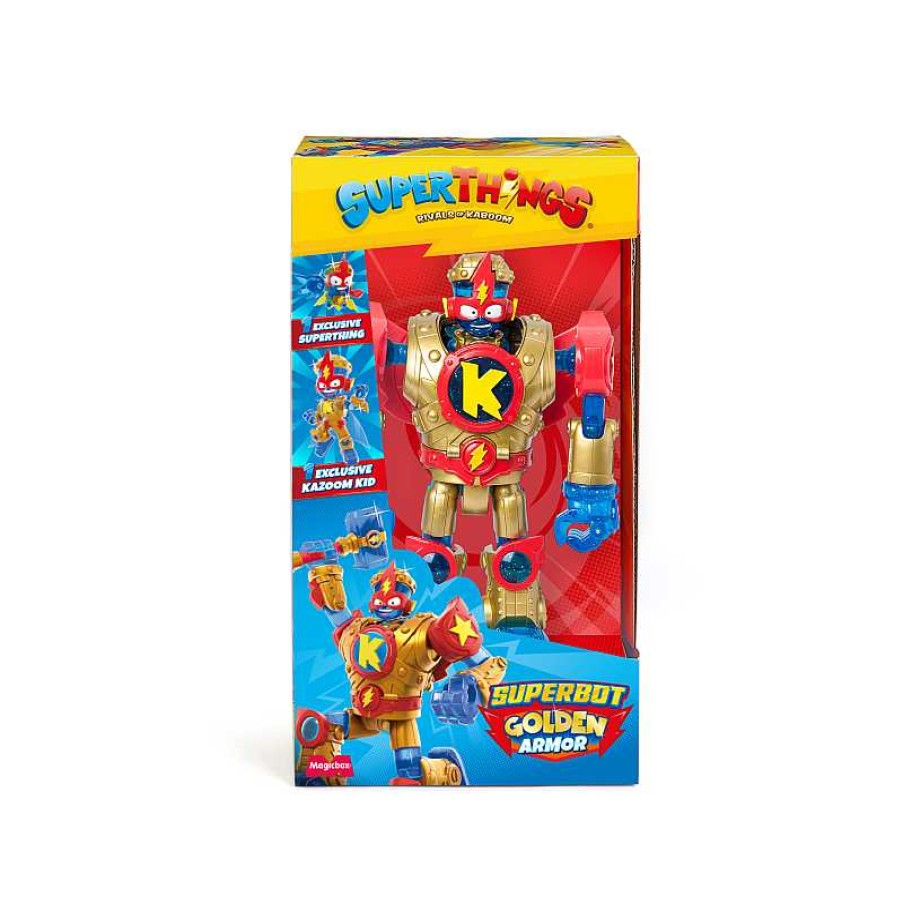 MAGIC BOX TOYS Superthings S - Playset Superbot Kazoom Power Golden Armour | Juguetes