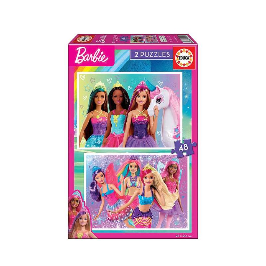 EDUCA Puzzle 2X48 Piezas Barbie | Juguetes