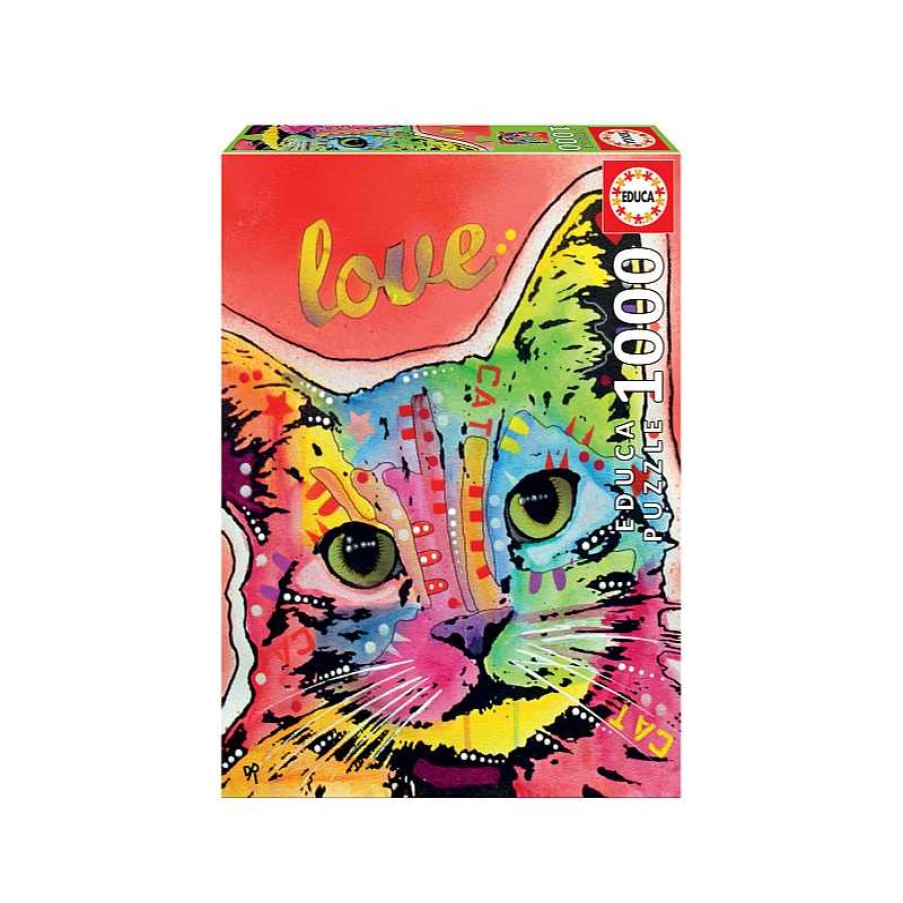 EDUCA Puzzle 1000 Piezas Tilt Cat Love, Dean Russo | Juguetes