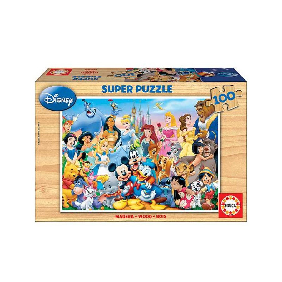 EDUCA Puzzle Madera 100 Piezas Disney | Juguetes