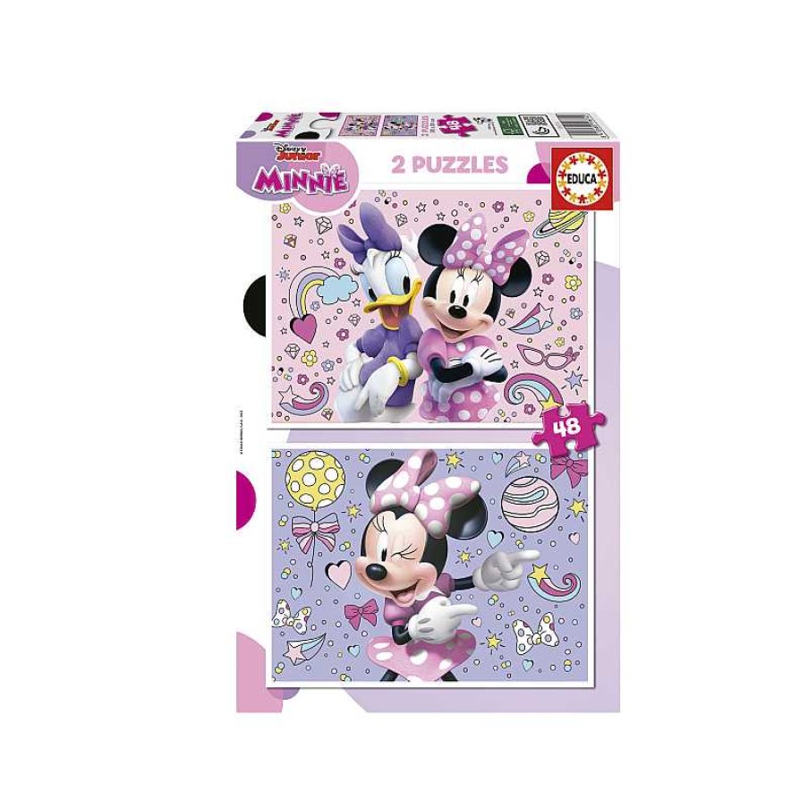 EDUCA Puzzle 2X48 Piezas Minnie | Juguetes