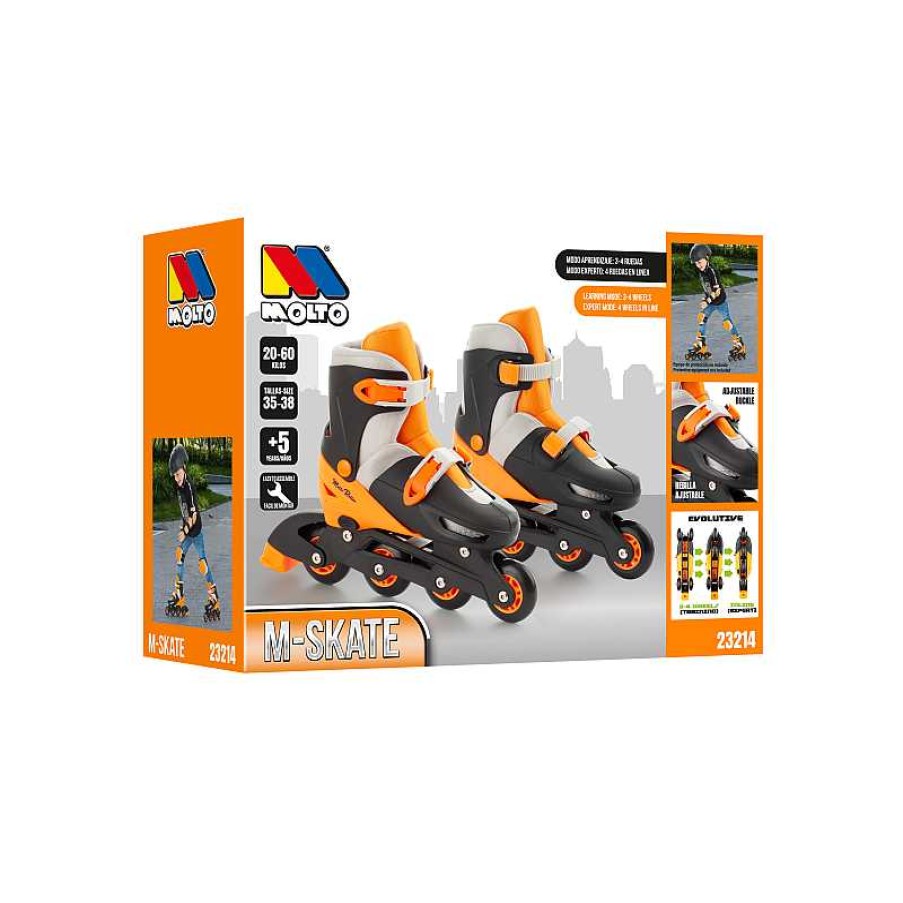 MOLTO Patines 4 En Linea Naranja | Juguetes