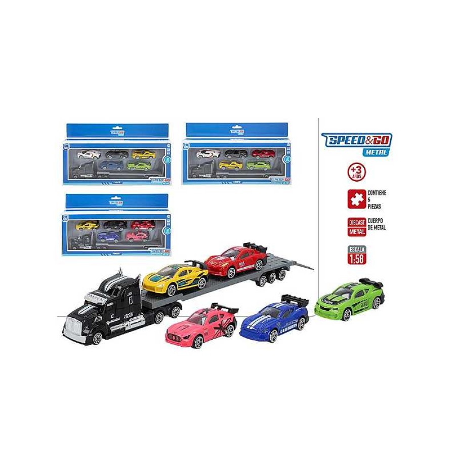 COLOR BABY Camion Con 5 Coches Surt Metal Speed And Go | Juguetes