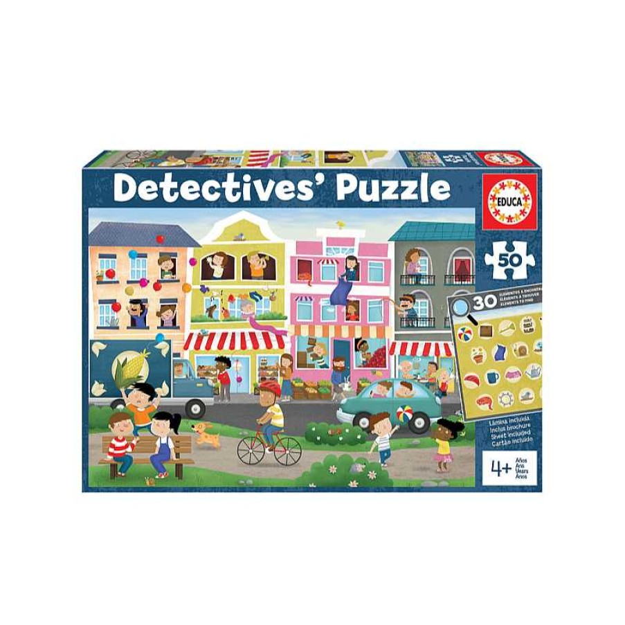 EDUCA Puzzle 50 Piezas Ciudad Detective Puzzle | Juguetes