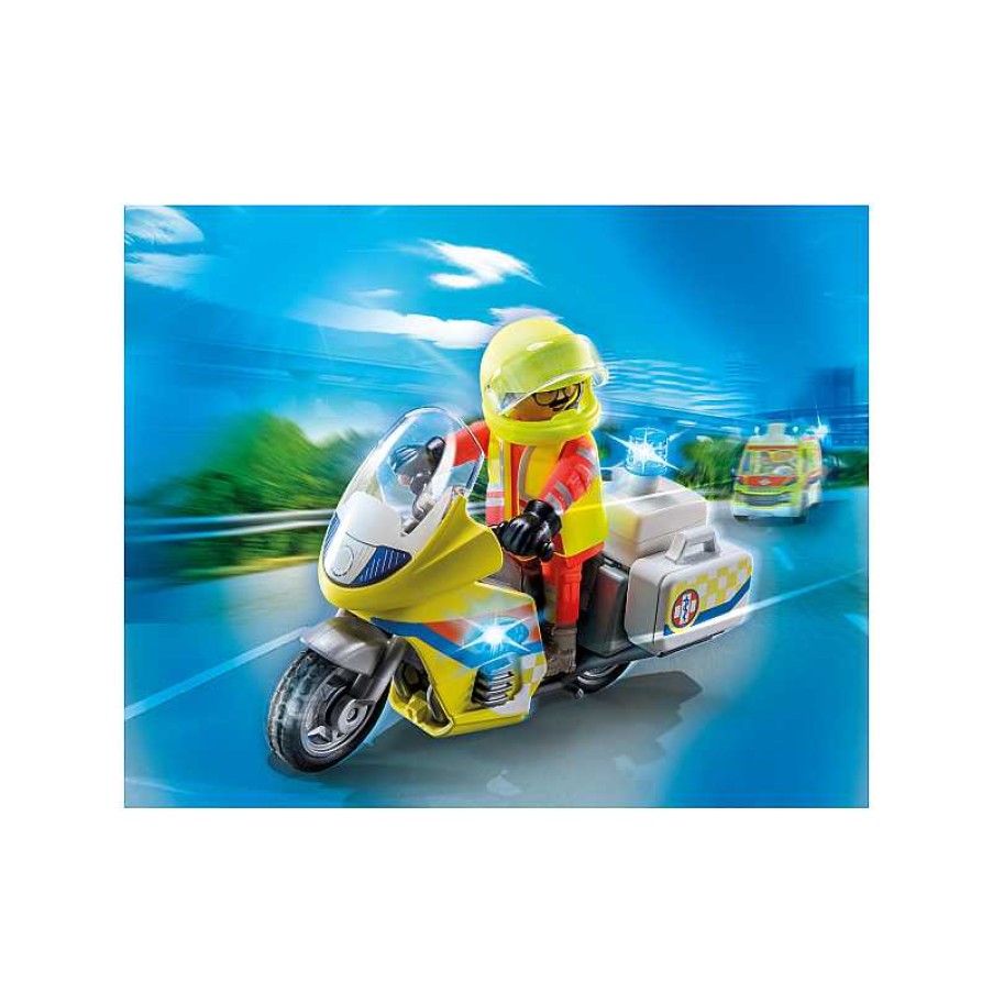 PLAYMOBIL Moto De Emergencias Con Luz Intermiente | Juguetes