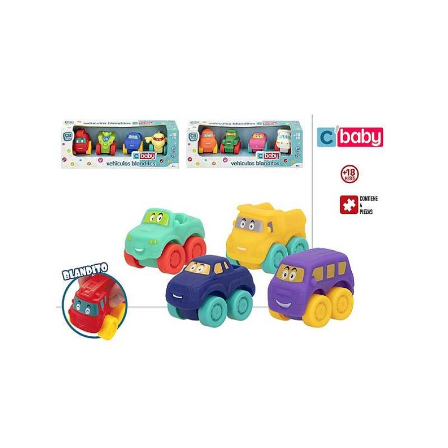 COLOR BABY Pack 4 Coches Infantiles | Juguetes