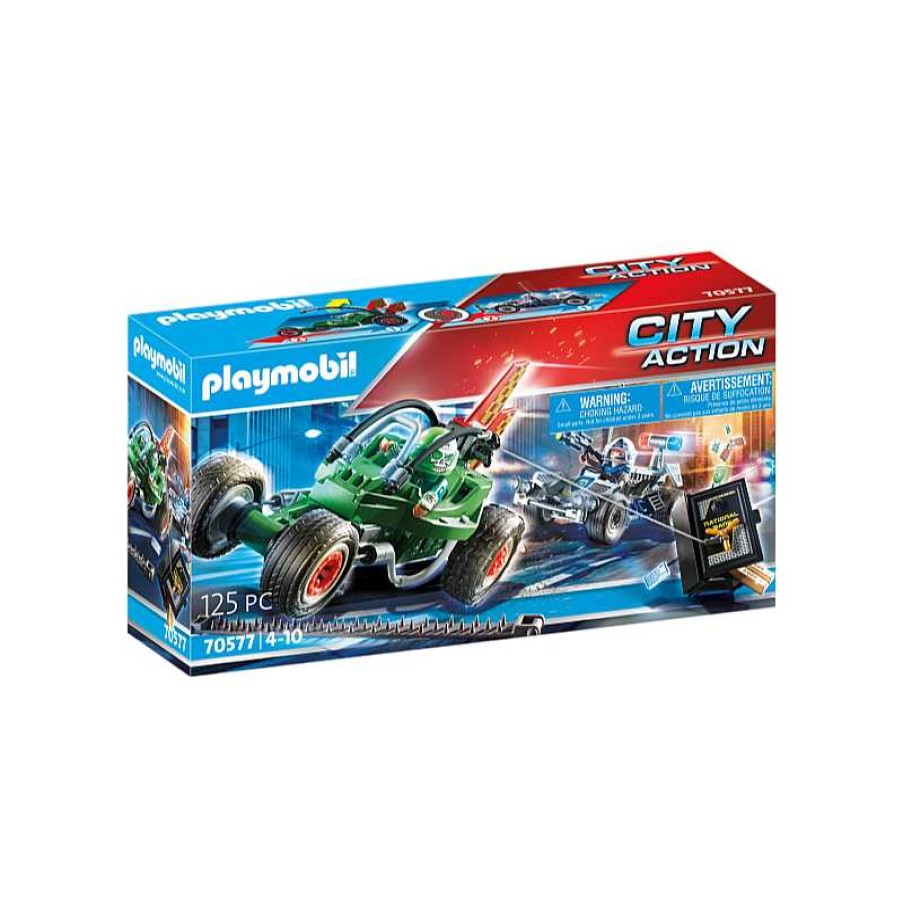 PLAYMOBIL Kart Policial Persecucion Ladron De Caja Fuerte | Juguetes