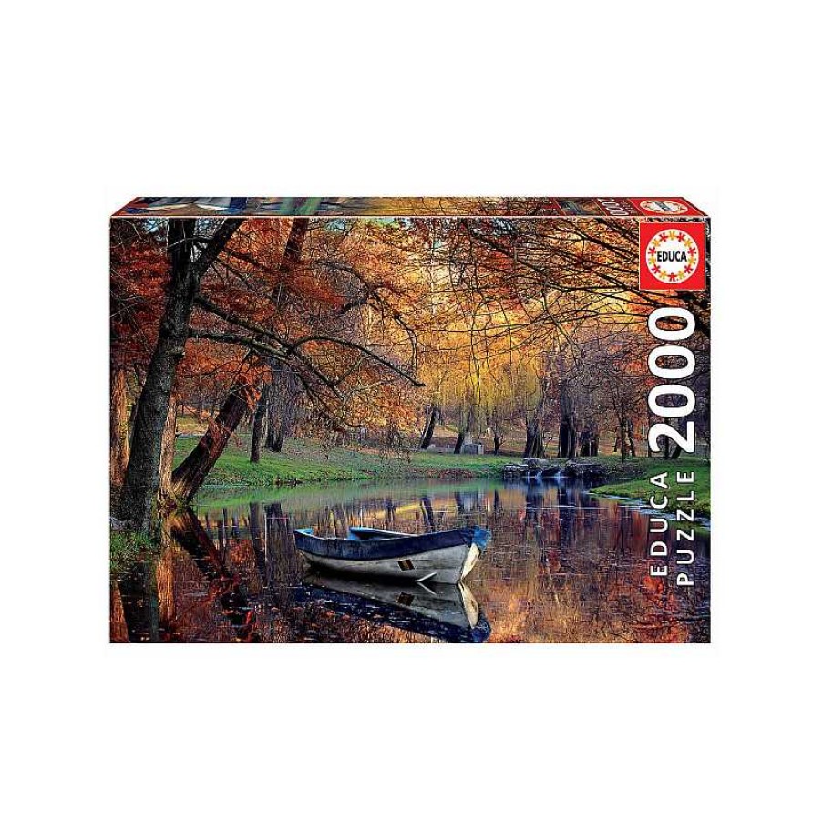 EDUCA Puzzle 2000 Piezas Barca En El Lago | Juguetes