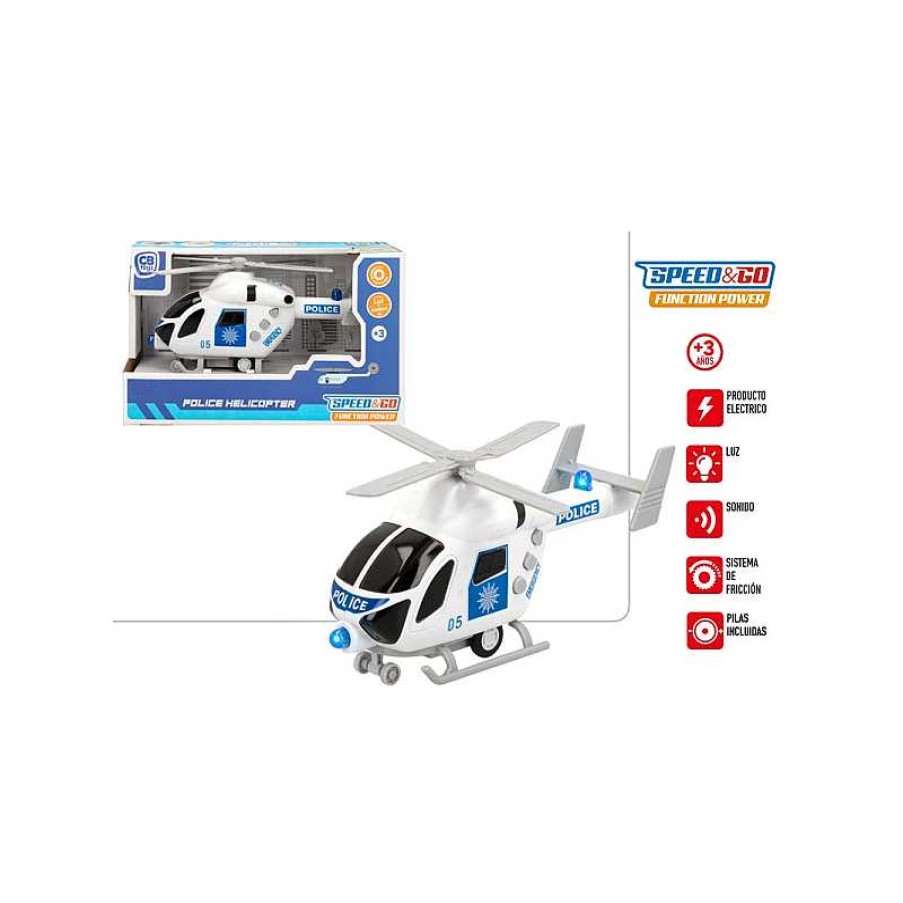 COLOR BABY Helicoptero Policia Friccion Con Luz Y Sonido Speed And Go | Juguetes