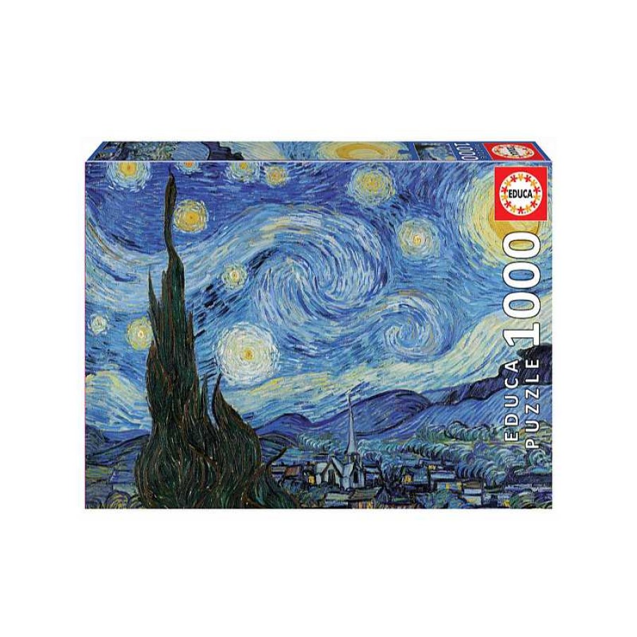 EDUCA Puzzle 1000 Piezas La Noche Estrellada, Vincent Van Gogh | Juguetes