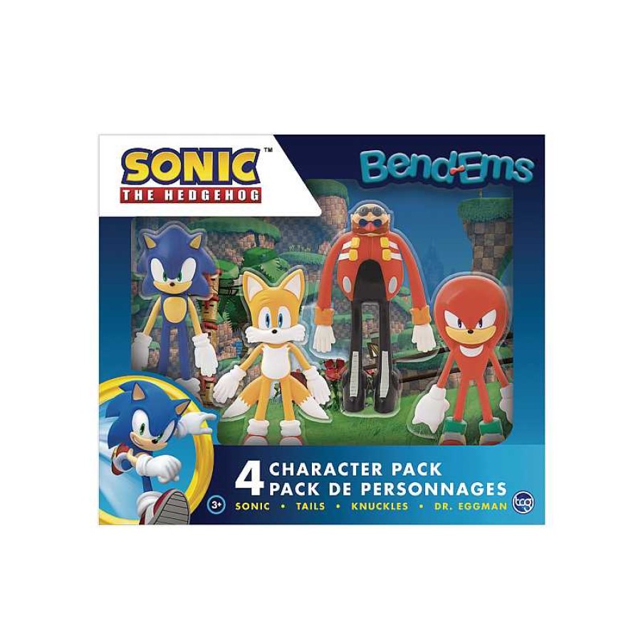 TOY PARTNER Bend-Em Sonic The Hedgehog 4 Pack | Juguetes