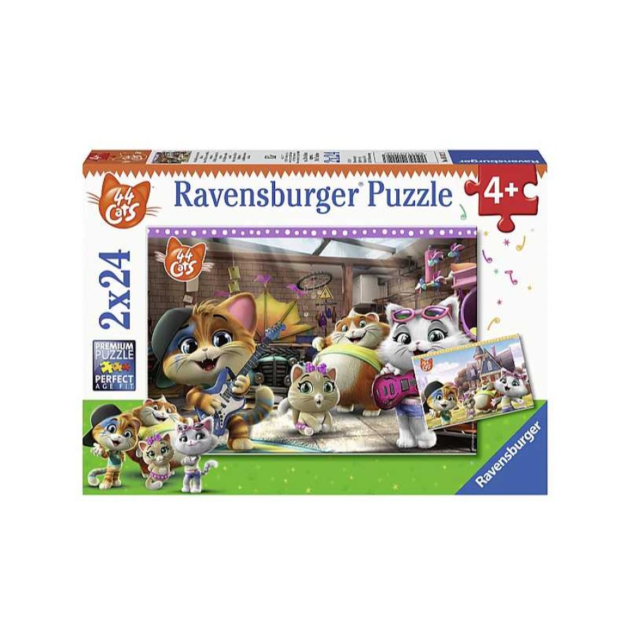 RAVENSBURGER Puzzle 2X24 Piezas 44 Gatos | Juguetes