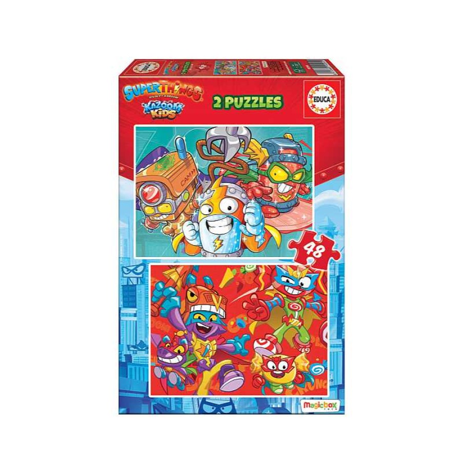 EDUCA Puzzle 2X48 Piezas Superthings | Juguetes