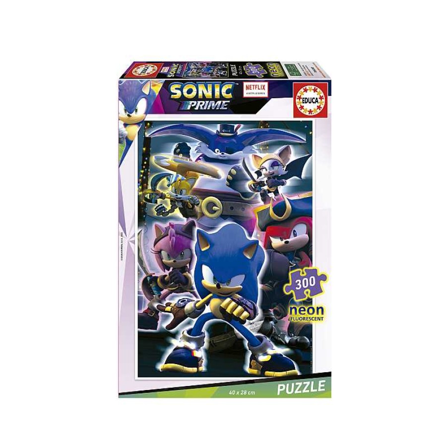 EDUCA Puzzle 300 Piezas Sonic Prime Neon | Juguetes