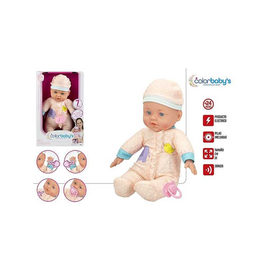 COLOR BABY Bebe Blandito 7 Funciones 31Cm | Juguetes