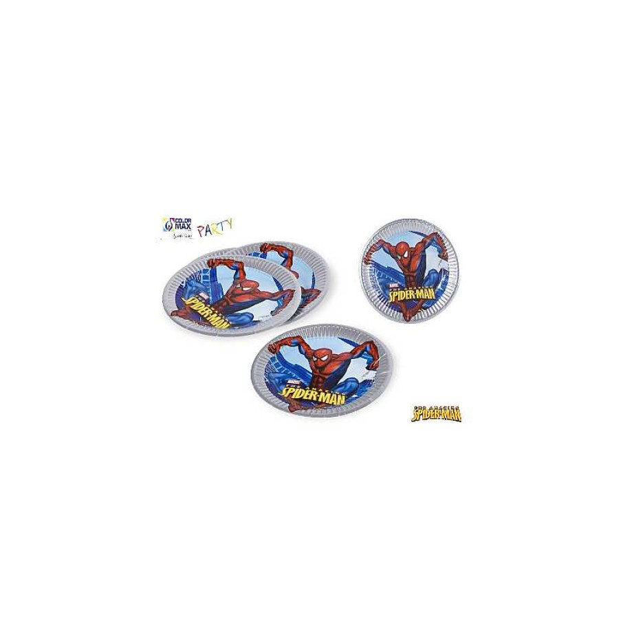 COLOR BABY Set 8 Platos D20 Spiderman Classic | Juguetes