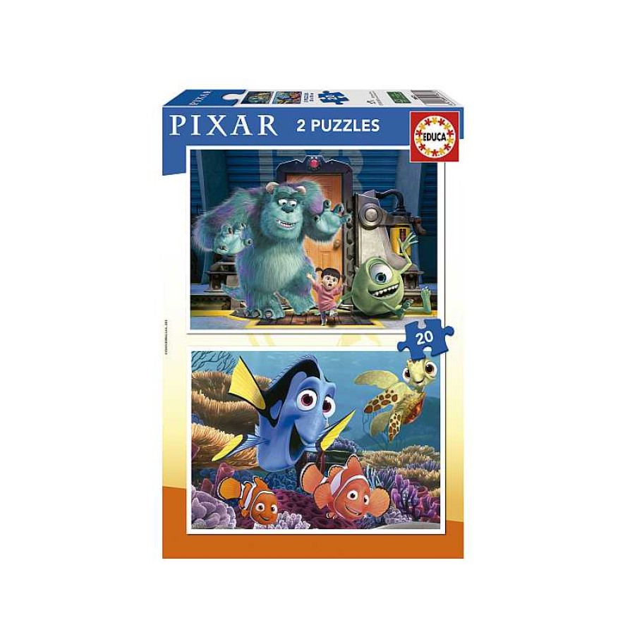 EDUCA Puzzle 2X20 Piezas Disney Pixar (Nemo+Monsters) | Juguetes