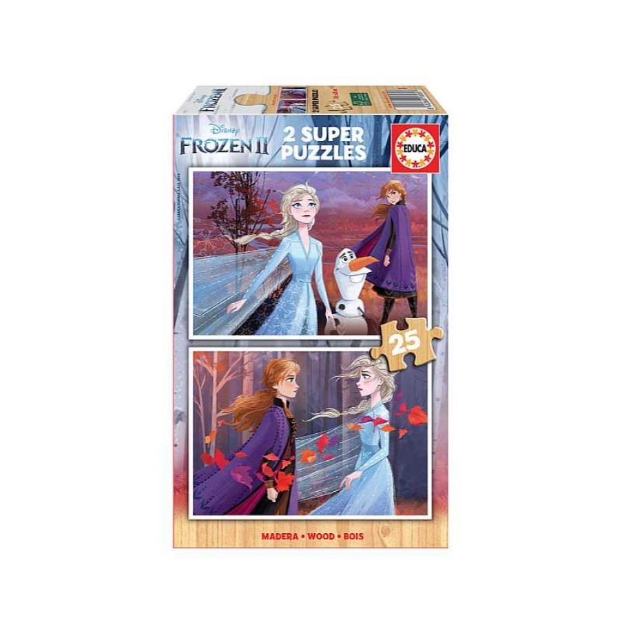 EDUCA Puzzle Madera 2X25 Piezas Frozen 2 | Juguetes