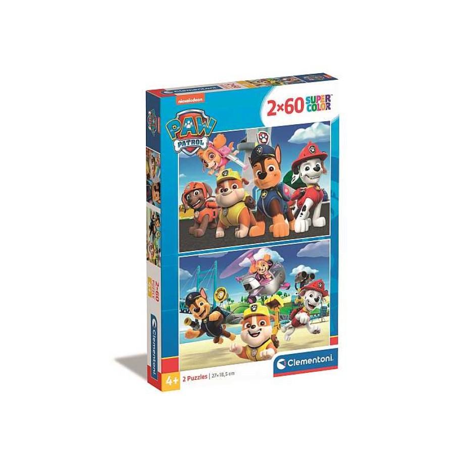 CLEMENTONI Clementoni- Puzzles Infantiles 2X60 Paw Patrol | Juguetes