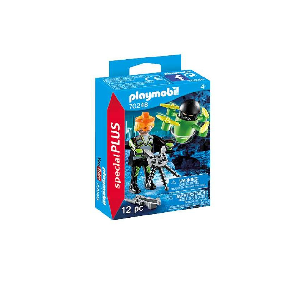 PLAYMOBIL Agente Con Dron | Juguetes