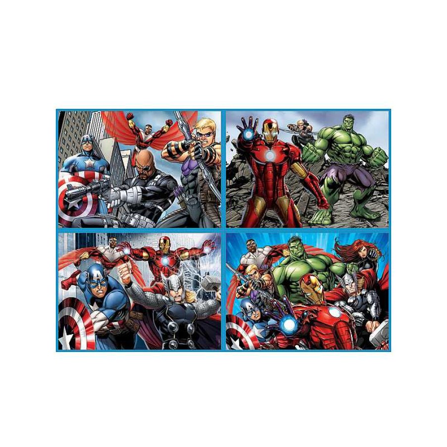 EDUCA Multi 4 Puzzle 50+80+100+150 Piezas Avengers Progresivo | Juguetes