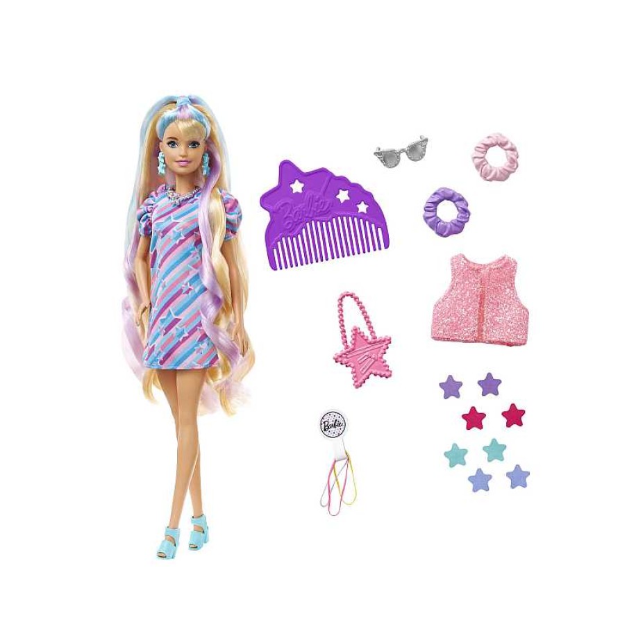 MATTEL Barbie Totally Hair Pelo Extralargo Estrella | Juguetes