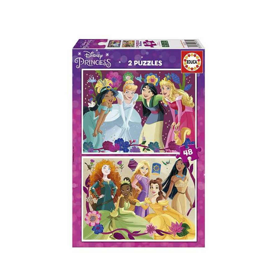 EDUCA Puzzle 2X48 Piezas Disney Princess | Juguetes