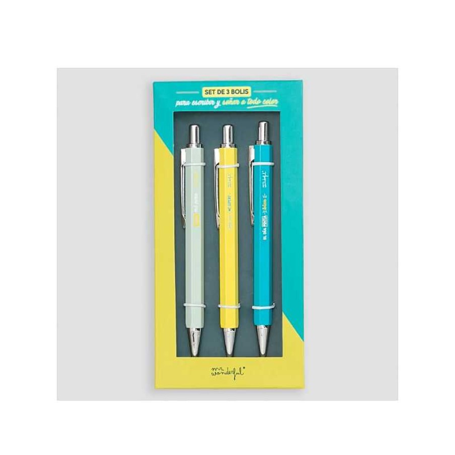 MR WONDERFUL Set De 3 Bolis Para Escribir Y So Ar A Todo Color | Juguetes