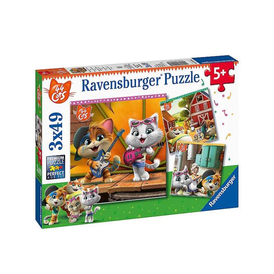 RAVENSBURGER Puzzle 3X49 Piezas 44 Gatos | Juguetes