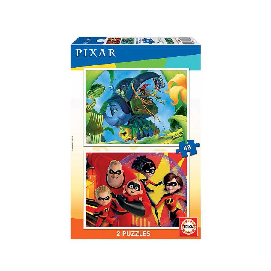 EDUCA Puzzle 2X48 Piezas Pixar Bichos Y Los Increibles | Juguetes