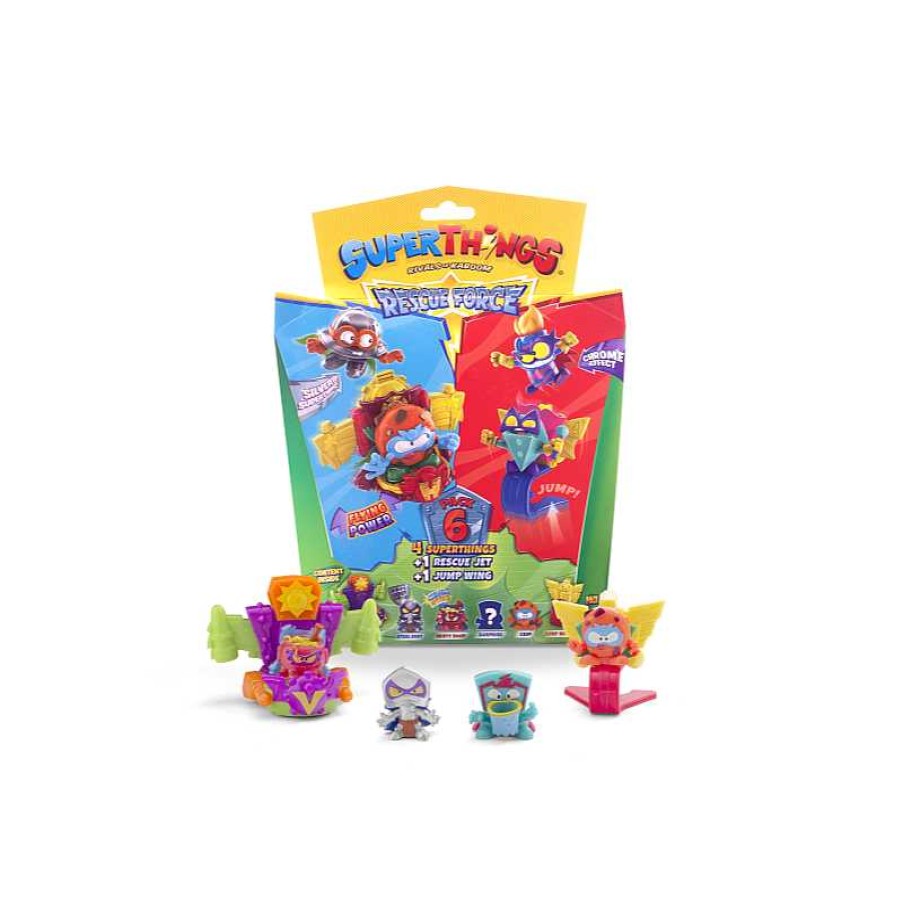 MAGIC BOX TOYS Superthings Rescue Force Pack 6 4 Superthings And 2 Kazoom Jets Surtido | Juguetes