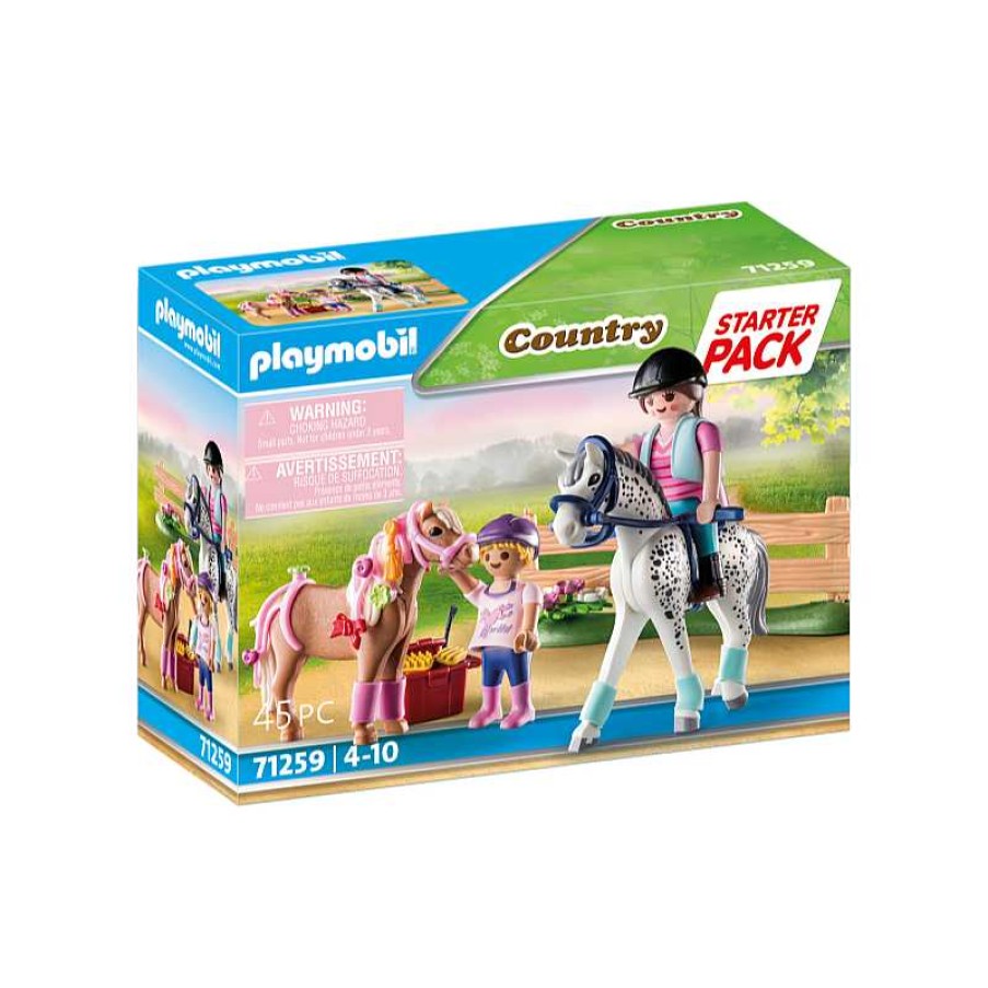 PLAYMOBIL Starter Pack Cuidado De Caballos | Juguetes