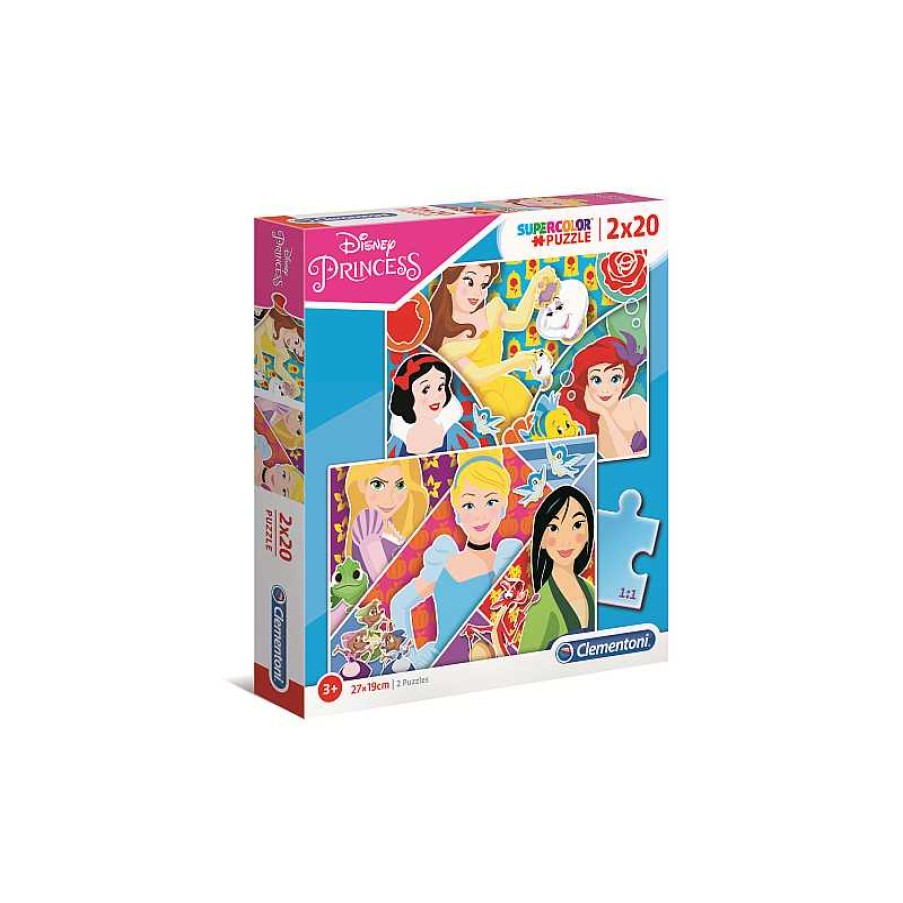 CLEMENTONI Puzzle 2X20 Piezas Princess | Juguetes