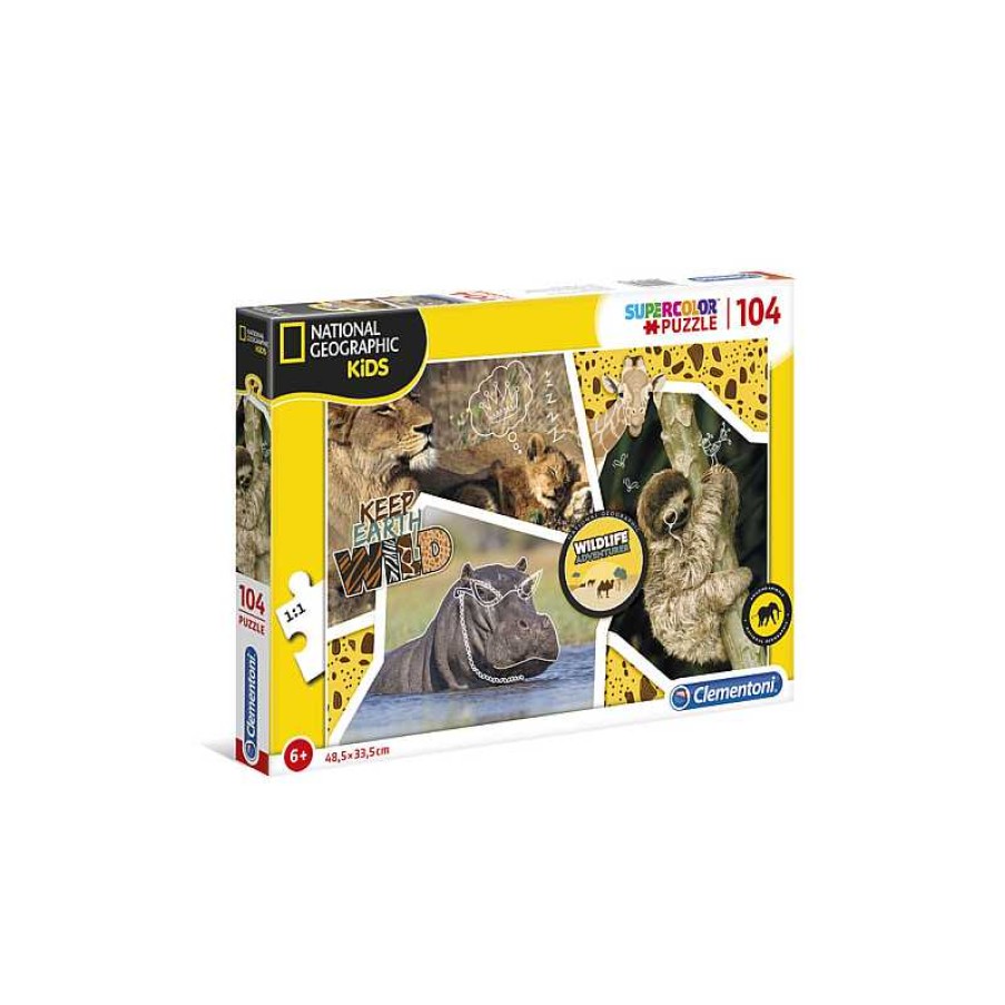 CLEMENTONI Puzzle 104 Pzas National Geographic - Wildlife Adventurer | Juguetes