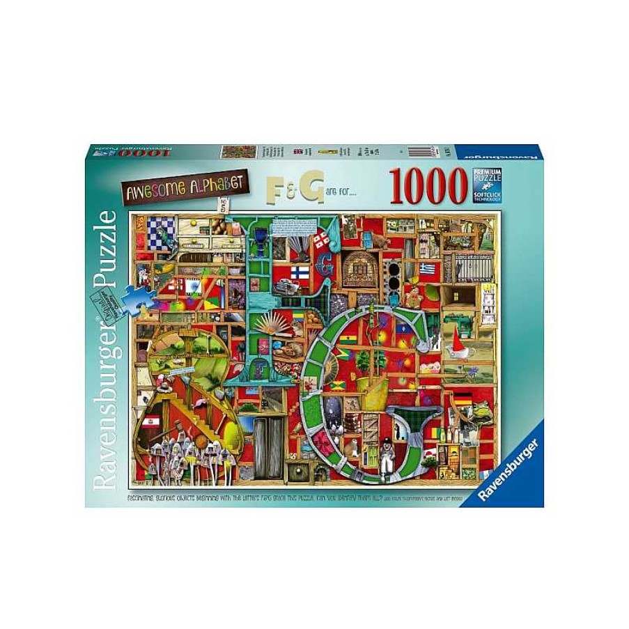 RAVENSBURGER Puzzle 1000 Piezas Awesome Alphabet F & G | Juguetes