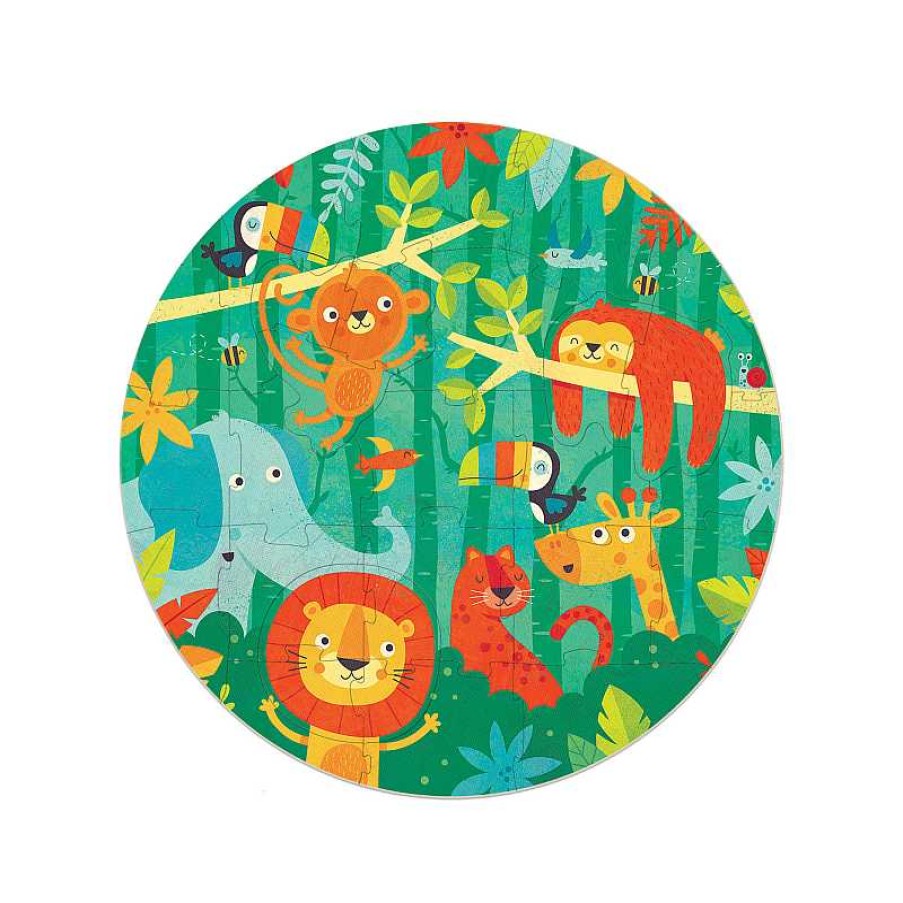 EDUCA Puzzle 28 Piezas La Selva Round Puzzle | Juguetes