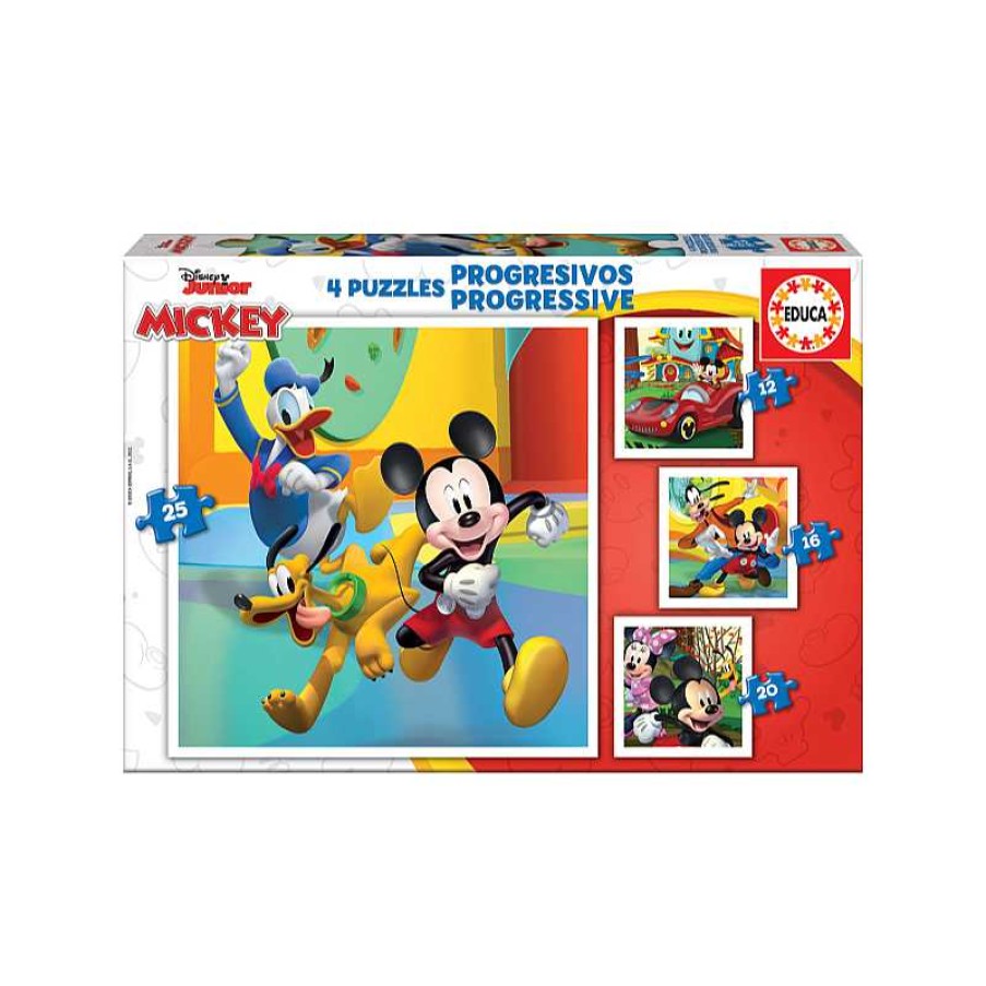 EDUCA Puzzle 12-16-20-25 Piezas Progresivos Mickey And Friends | Juguetes