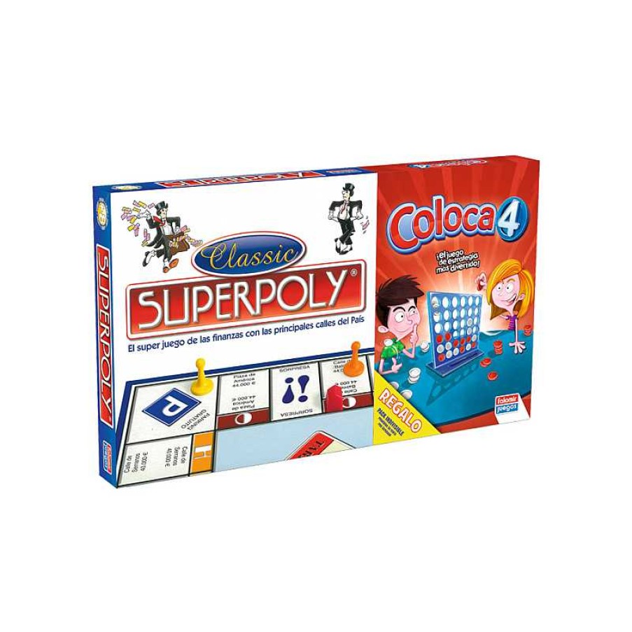 FALOMIR Juego Superpoly + Coloca 4 | Juguetes