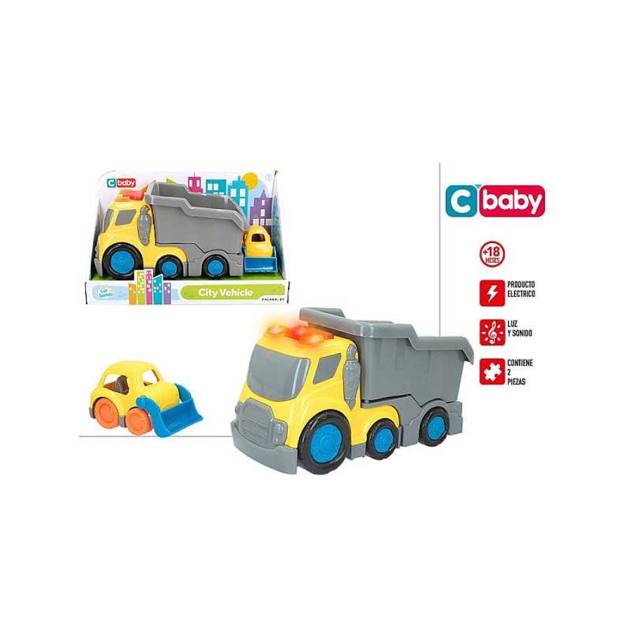 COLOR BABY Camion Grua Friccion Con Coche Luz Y Sonido | Juguetes