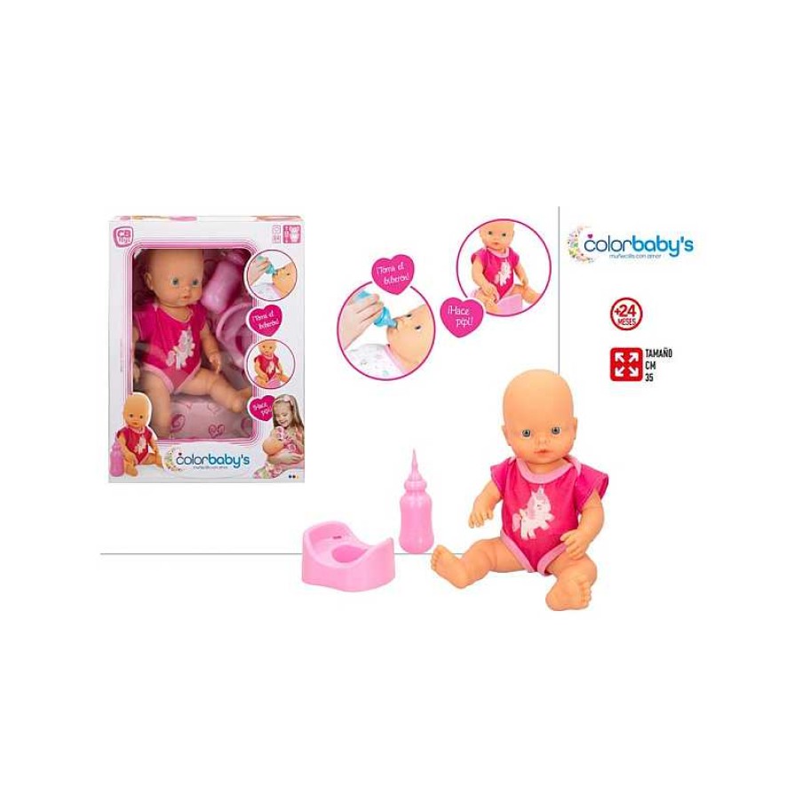 COLOR BABY Bebe 35Cm Con Biberon Y Orinal | Juguetes