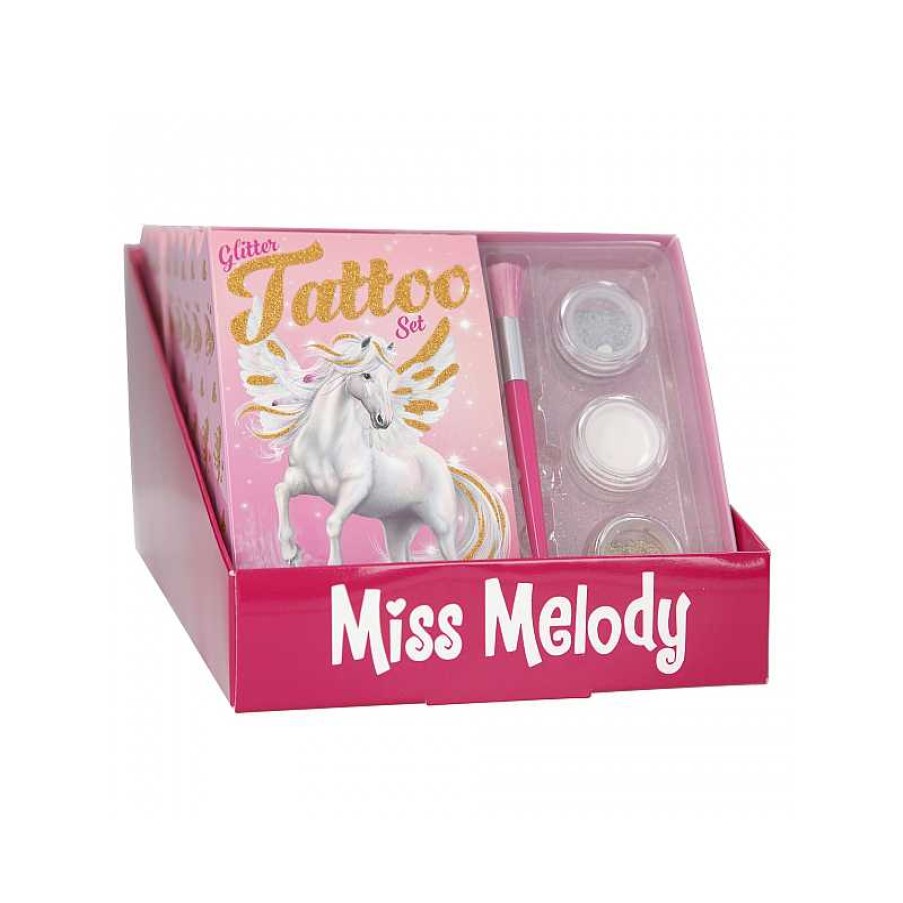 TOP MODEL Miss Melody Set De Tatuaje Con Purpurina | Juguetes