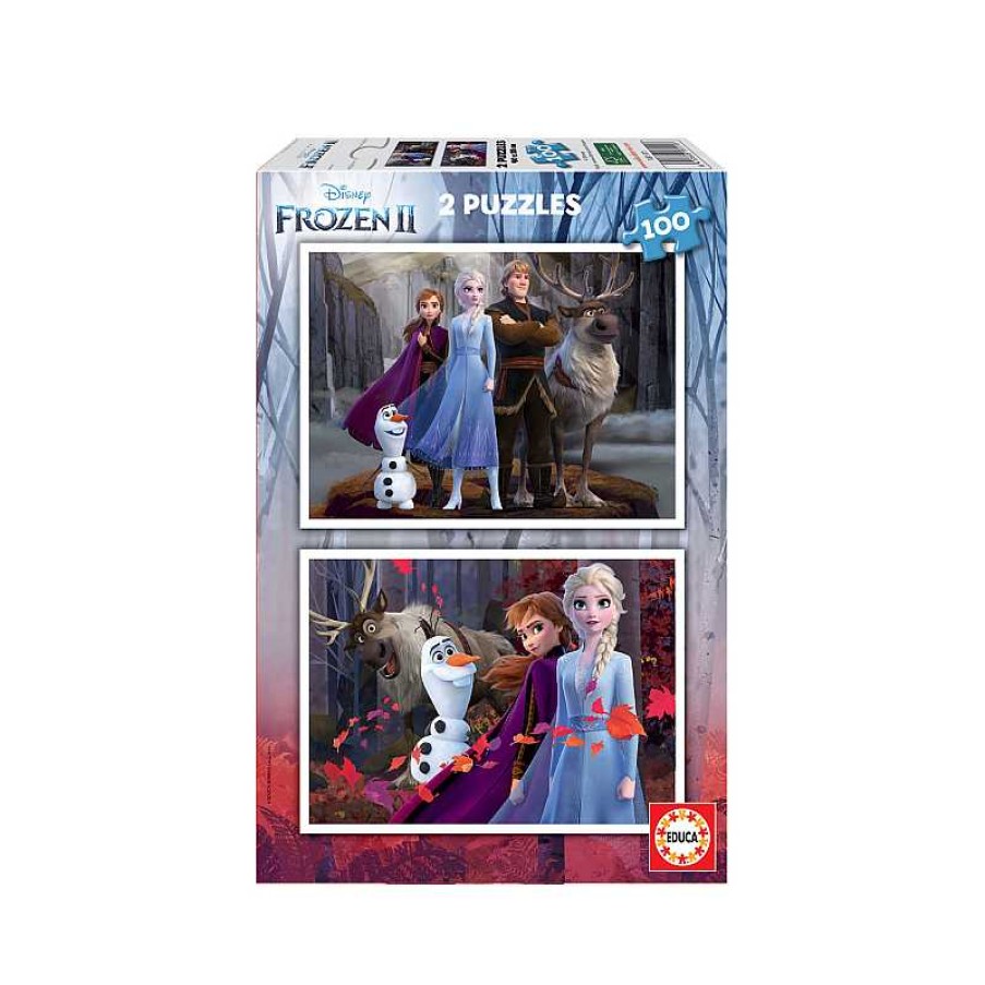 EDUCA Puzzle 2X100 Piezas Frozen 2 | Juguetes