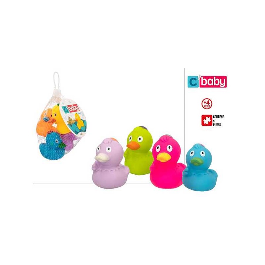 COLOR BABY Set 4 Patitos Vinilo Colores Cb Toys | Juguetes