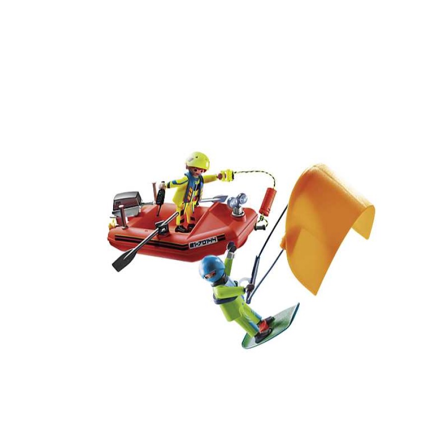 PLAYMOBIL Rescate Maritimo: Rescate De Kitesurfer Con Bote Playmobil City Action | Juguetes