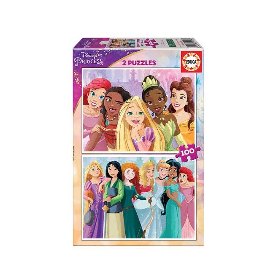 EDUCA Puzzle 2X100 Piezas Disney Princess | Juguetes