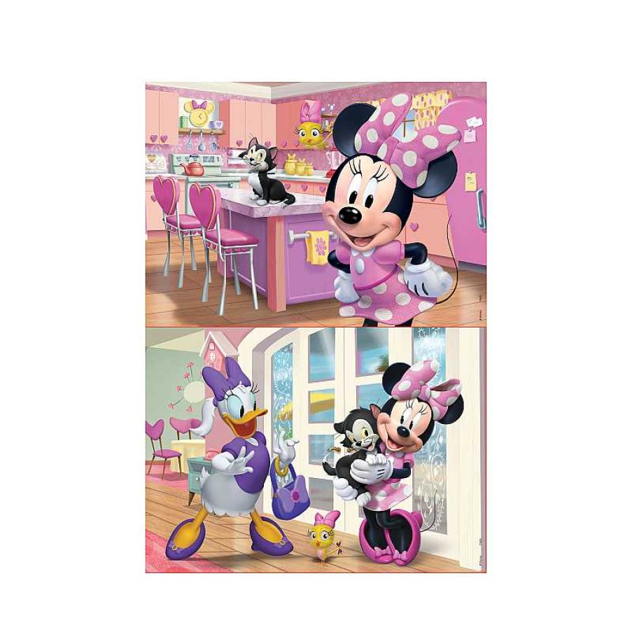 EDUCA Puzzle Madera 2X25 Piezas Minnie Happy Helpers | Juguetes