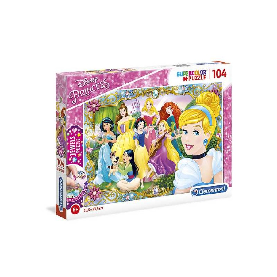 CLEMENTONI Puzzle 104 Piezas Princesas Jewels Puzzle | Juguetes