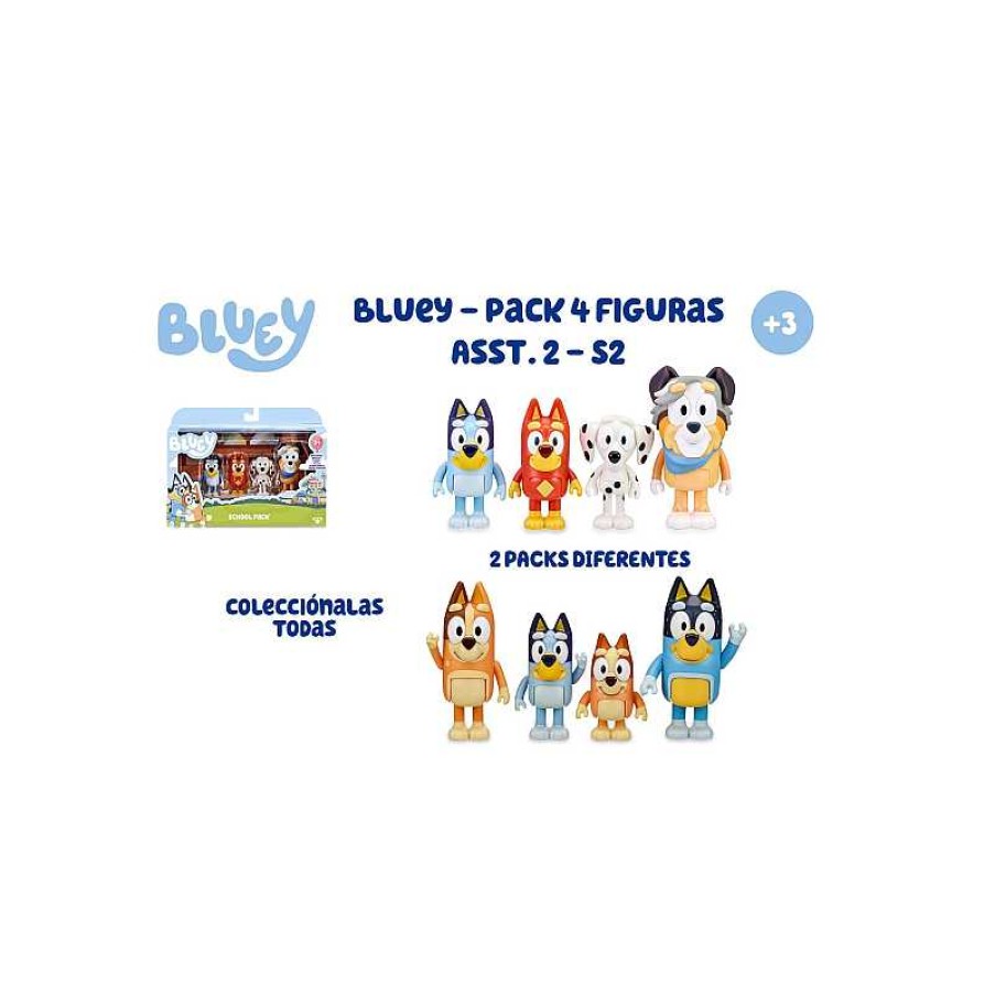 FAMOSA Bluey Pack 4 Figuras S2 Surtido | Juguetes